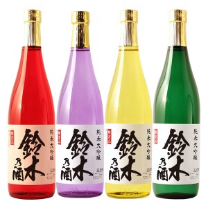 ギフト 日本酒 名入れ 鈴木さんに贈る 鈴木の酒 金箔入り 純米大吟醸  720ml 化粧箱 上司 女性 男性 送料無料　風呂敷包み