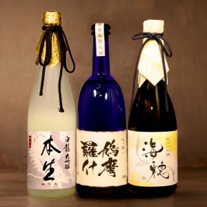 高級日本酒3本セット （大吟醸 白龍本生、純米大吟醸 海穂、純米大吟醸 鳩摩羅什）酒は百薬の長セット松 720ml 父の日 退職祝い ギフト 