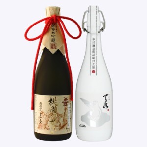 【父の日】日本酒 飲み比べセット 父の日 退職祝い ギフト プレゼント 新潟地酒 720ml×2本セット 純米大吟醸 桃園の誓い お福酒造×純米