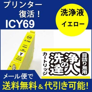 【印刷トラブルお任せ】洗浄　達人　IC4CL696L　 エプソン[EPSON]ic69Y イエローヘッドクリーニング　互換インク プリンターインク　洗浄