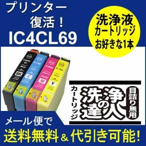 洗浄　達人　エプソン　ＥＰＳＯＮ　選べる洗浄ヘッドクリーニング1本　 IC4CL69　洗浄カート