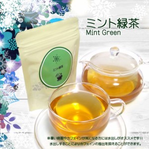 ミント緑茶（ペパーミント・緑茶・煎茶・水出し可能） 2.5g×7ティーバッグ×2個セット  [ティーバッグ お試し]