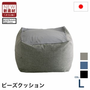【日本製/洗濯可能】キューブ型ビーズクッション Guimauve Neo(ギモーブネオ) Lサイズ クッション 大きい 座椅子 ソファ 1人用 フロアソ