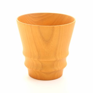 天然木製 デザインカップ ナチュラル カップ コップ 湯呑 湯飲み 湯のみ コップ 割れない 軽い 軽量 k_name