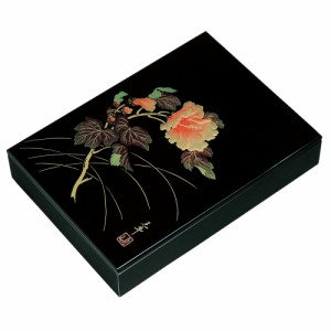 文庫 紀州塗り 木製 尺１寸 板蓋手許箱 紀の花（A4判） 書類入れ 蓋付き 収納ボックス フタ付き 収納ケース 書類ケース 祝儀袋入れ レタ