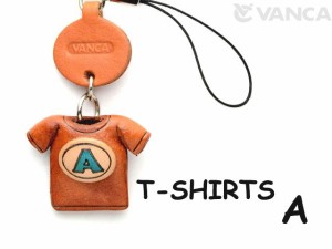 Tシャツ A （青） 携帯ストラップレザー 本革 VANCA/バンカクラフト革物語 40631