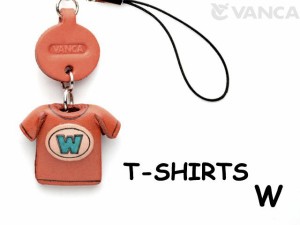 Tシャツ W （青） 携帯ストラップレザー 本革 VANCA/バンカクラフト革物語 40653