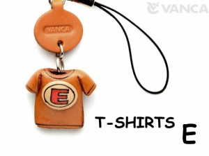 Tシャツ E （赤） 携帯ストラップレザー 本革 VANCA/バンカクラフト革物語 40835