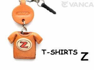 Tシャツ Z （赤） イヤホンジャックアクセサリーレザー 本革 VANCA/バンカクラフト革物語 43856