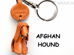 アフガンハウンド  犬　ドコデモキーホルダー/レザー 本革 VANCA/バンカクラフト革物語 50739