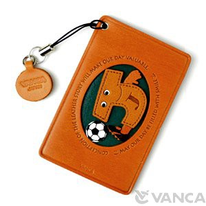 サッカー J イニシャル パスケース/定期入れレザー 本革 VANCA/バンカクラフト革物語 65192