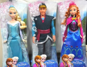 ディズニーフローズン アナと雪の女王　アナ　エルサ Kristoff  スパークル人形 3セット