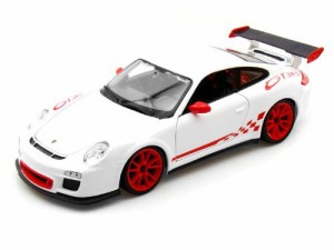 BBurago Porsche (ポルシェ) 911 GT3 RS 1/18 White w/Red BB11034-WHRD ミニカー ダイキャスト 自動車