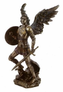 大天使 聖ミカエル スタチュー 西洋 彫刻 フィギュア ブロンズ像 置物