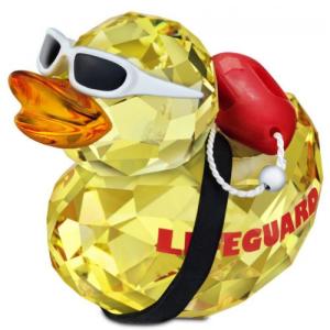 スワロフスキー SWAROVSKI クリスタル フィギュア Happy Ducks ハッピーダック アヒル ライフガード (Lif