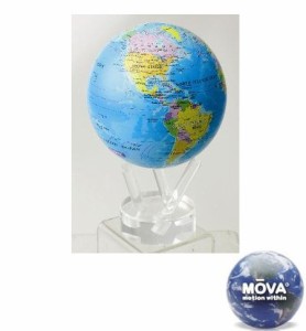 光で回る地球儀 ムーバグローブ MOVA Globe 8.5インチシリーズ(政治地図)