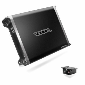 Recoil RED600-1 1320W Class-D カーオーディオ モノブロック サブウーファー アンプ, 1 Ohm Stable, Remote Bass Knob Included