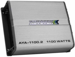 Autotek AYA-1100.2 Alloy シリーズ Two チャンネル カーオーディオ アンプ (Silver) ? Class A/B Amp, 2 チャンネル, 1100W, Built in B