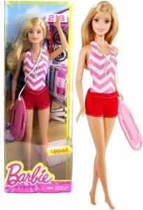 Barbie バービーマテル年2014年シリーズ12インチ人形としてのライフガード（CKJ83）のホイッスルネックレスとレスキュー缶