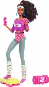 Barbie バービー Rewind 80年代のエディションワークインズアウト人形（11.5インチのブルネット）ボディスーツ、レッグウォーマー、アク