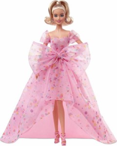 Barbie バービーシグネチャーバースデーウィッシュドール（11.5インチブロンド）ピンクのチュールガウンと靴を履いて、カスタマイズ可能