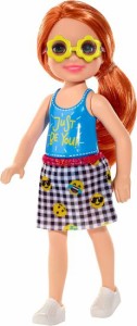 Barbie バービークラブチェルシー人形、花型のサングラスを備えた6インチ赤毛、マルチ