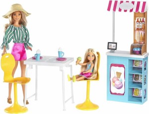 Barbie バービーアイスクリームカフェプレイセットとバービーとチェルシードールズ