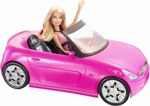 Barbie バービーグラムピンクコンバーチブルとバービー人形