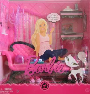 Barbie バービーピンクドリームソファ＆モアールまたはドールハウス（2008）