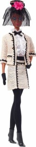 Barbie バービーファッションモデルコレクションティードールに最適、シルクストーンボディがクリーム色のブールスーツを着た12.5インチ