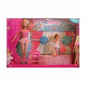 Barbie バービー私は..ダンス /バレエの先生10以上のピースプレイセットWケリードールなど！ （2007）