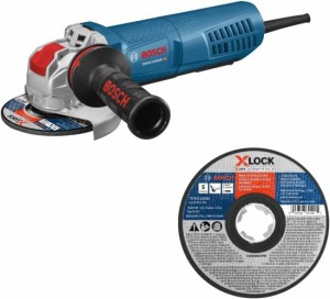 BOSCH ボッシュ GWX13-50VSP 5 In. X-LOCK Variable-Speed Angle Grinder with Paddle Switch with TCWX1S500 5 In. x .045 In. X-LOCK A