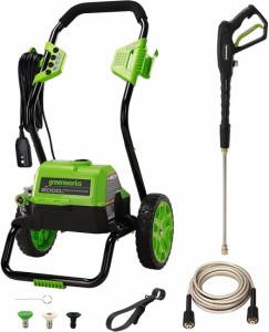 Greenworks 2000 Max PSI @ 1.1 GPM (13 Amp) Electric Pressure Washer (Black Frame)