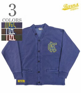 BARNS バーンズ 裏毛|レタード|スウェットカーディガン『ATHLETIC SWEAT CARDIGAN CAL』【アメカジ・カレッジ】BR-23431