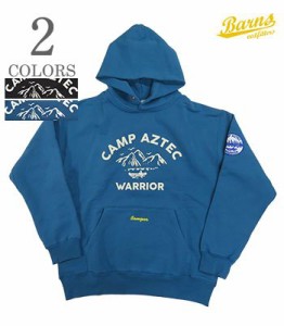 BARNS バーンズ 裏毛|プルオーバー|スウェット|パーカー『ATHLETIC PULL PARKA CAMP AZTEC』【アメカジ・カレッジ】BR-24105