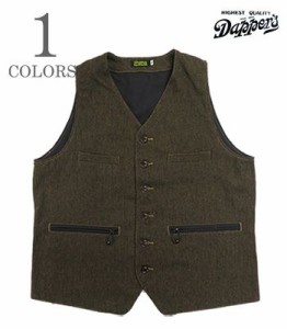 Dappers ダッパーズ ウールサージ|ワークベスト『Classical 6Button Combination Work Vest』【アメカジ・ワーク】1673