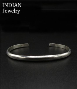 INDIAN JEWELRY ナバホ族|エレイン・タへ|ハーフサークル|ワイヤーワーク|バングル『NAVAJO SILVER BANGLE Elaine Tahe』【アメカジ・ネ