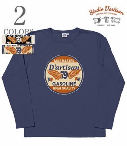 STUDIO DARTISAN ステュディオダルチザン Made in JAPAN|長袖|プリントロンTEE『Dartisan GASOLINE LST』【アメカジ・カレッジ】8129A