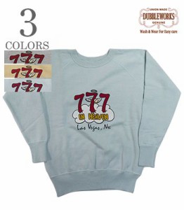 DUBBLEWORKS ダブルワークス 落ち綿|ラグラン|クルーネック|スウェット『777 in HEAVEN CREW SWEAT』【アメカジ・カレッジ】83003-777