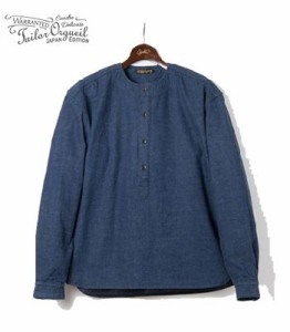 オルゲイユ 長袖 デニム プルオーバー ノーカラー グランパシャツ ORGUEIL Denim Collarless Shirt OR-5068B