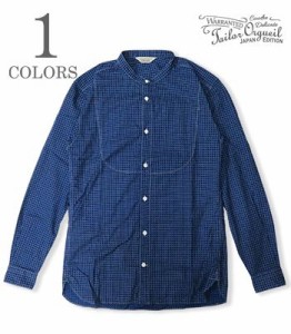 ORGUEIL オルゲイユ 長袖|ウォバッシュ|バンドカラーシャツ『Indigo Wabash Band Collar Shirt』【アメカジ・ワーク】OR-5089A