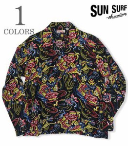 SUN SURF サンサーフ LONG SLEEVE RAYON ALOHA SHIRT 24MODEL『GUARDIAN SPIRT』【アロハ・和柄】SS29201