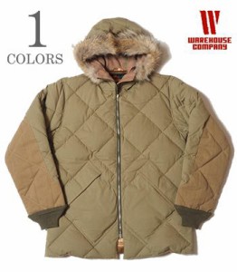 WAREHOUSE ウエアハウス スレン先染セルヴィッチタイプライター|コヨーテファー|ダウンジャケット『1930s ALASKAN DOWN COAT』【アメカジ