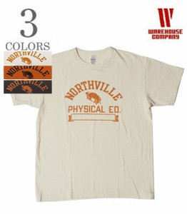 WAREHOUSE 2nd hand ウエアハウス 半袖|19/-天竺|セコハン|ONE WASH|プリントTEE『NORTHVILLE SST』【アメカジ・カレッジ】4064-NORTHVIL