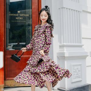 レディース ワンピース ロング丈ワンピース ロング丈 アニマル柄ワンピース トランペットスリーブワンピース トランペットスリーブ ベルの通販はau Wowma ワウマ Bringhappiness 商品ロットナンバー