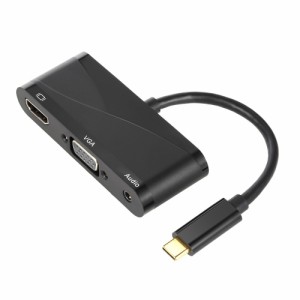 USB 3.1 Type C → HDMI（4K x 2K）/VGA+オーディオ+USB2.0 変換アダプター