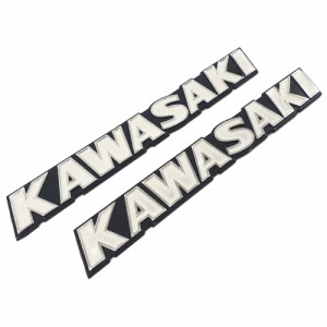 KAWASAKI カワサキ ゼファー750/1100用 立体 エンブレム 白色 2枚セット