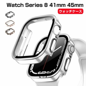 Apple Watch Series 8 41mm 45mm ケース かわいい マルチカラー PC+強化ガラス 画面保護 メッキ仕上げ ハードケース CASE 軽量 衝撃防止 