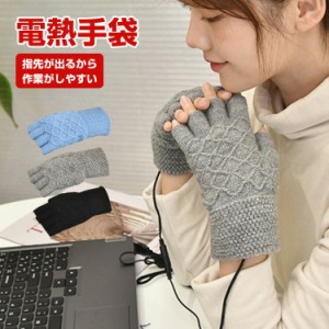 指なし 電熱手袋 指ぬき グローブ 防寒具 電熱 グローブ ヒーター 手袋 バッテリー USB 暖かい heat スピード 充電 パソコン作業 デスク