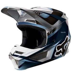 フォックス FOX オフロードヘルメットV1  ユース用 モティーフ 青/グレー YSサイズ (47cm-48cm) WO店